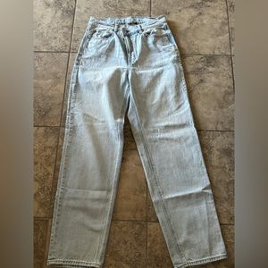 american eagle straight leg cross over jeans